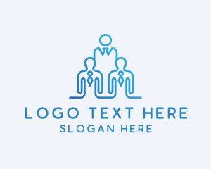 Organization - People Manpower Outsourcing Employer logo design