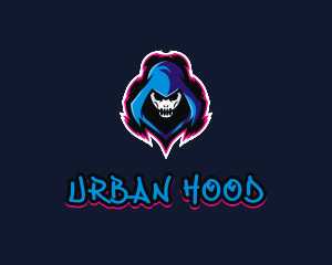 Hood - Hooded Skull Bone logo design