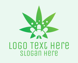 Cbd - Medicinal Marijuana Leaf logo design
