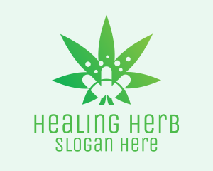 Medicinal Marijuana Leaf logo design