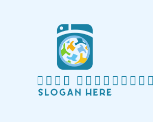 Washing Machine Clothes logo design