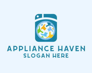 Washing Machine Clothes logo design