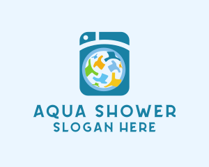 Shower - Washing Machine Clothes logo design