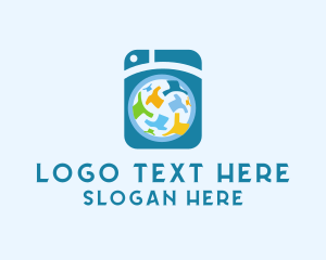 Dry Cleaning - Washing Machine Clothes logo design