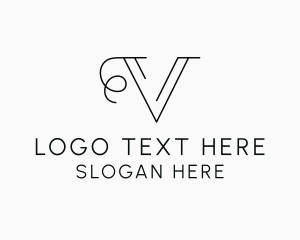 Generic Professional Letter V logo design