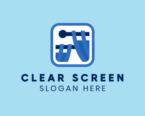 Screen - Drape Curtain Blinds logo design