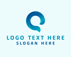 Three Dimension - Modern Letter Q Company logo design