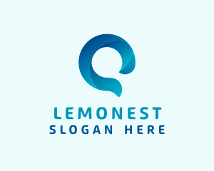 Blue - Modern Letter Q Company logo design