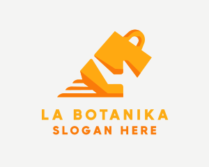 Orange - Fast Market Bag logo design