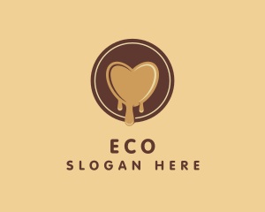 Cocoa - Brown Choco Heart logo design