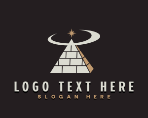 Ancient - Spiritual Pyramid Star logo design