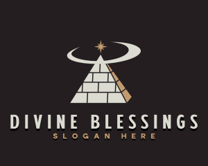Spiritual Pyramid Star logo design