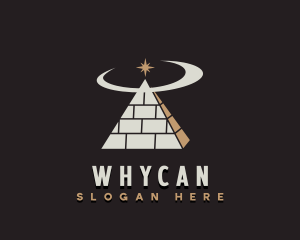Egyptian - Spiritual Pyramid Star logo design