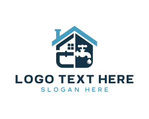 House - Home Plumbing Repair logo design