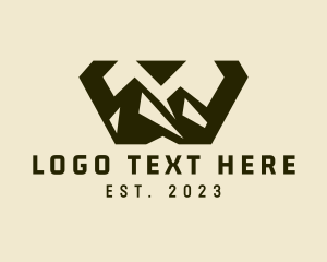 Tourist Spot - Mountain Climbing Letter W logo design