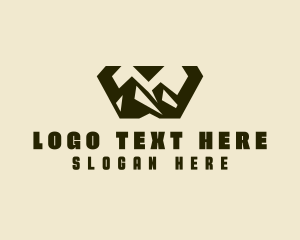 Outdoor - Mountain Trek Letter W logo design