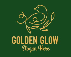 Golden - Golden Bird Monoline logo design