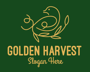 Golden - Golden Bird Monoline logo design