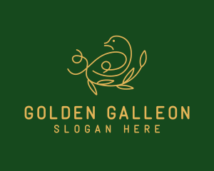 Golden Bird Monoline  logo design