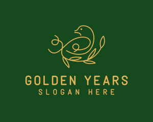 Golden Bird Monoline  logo design