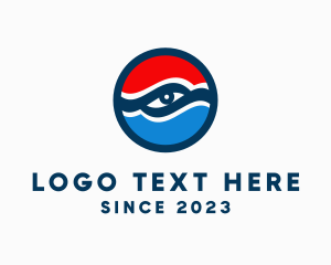 American - American Patriotic Eye logo design