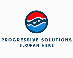 Liberal - American Patriotic Eye logo design