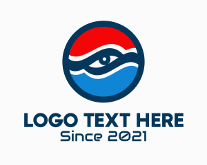 Washington - Patriotic Eye Emblem logo design