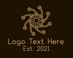 Software Developer - Intricate Networking Symbol logo design