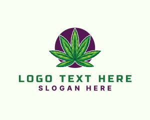 Weed - Hemp Cannabis Leaf logo design