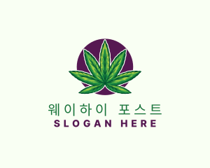 Hemp Cannabis Leaf logo design