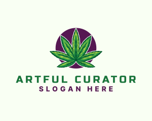 Hemp Cannabis Leaf logo design