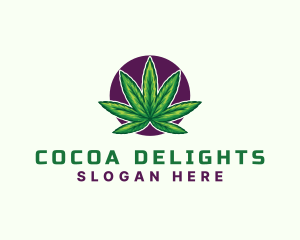 Hemp Cannabis Leaf logo design