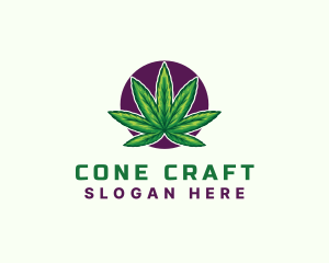 Hemp Cannabis Leaf logo design