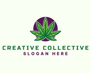 Hemp Cannabis Leaf logo design