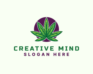 Hemp Cannabis Leaf logo design