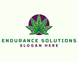 Hemp Cannabis Leaf logo design