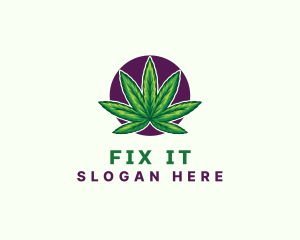 Hemp Cannabis Leaf logo design