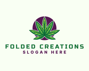 Hemp Cannabis Leaf logo design