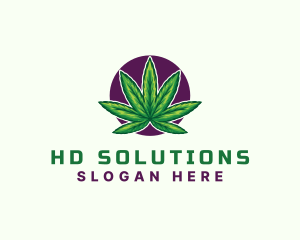 Hemp Cannabis Leaf logo design