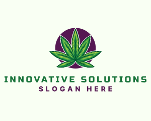 Hemp Cannabis Leaf logo design