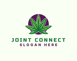 Joint - Hemp Cannabis Leaf logo design