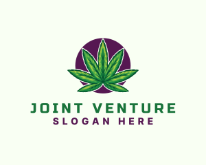 Joint - Hemp Cannabis Leaf logo design