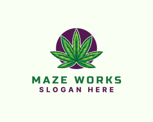 Hemp Cannabis Leaf logo design