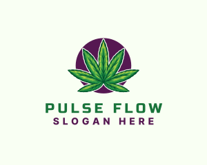 Hemp Cannabis Leaf logo design