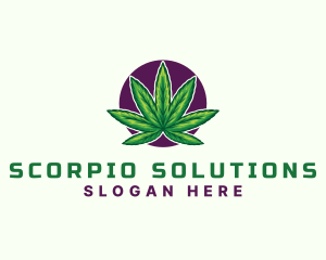 Hemp Cannabis Leaf logo design