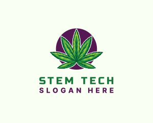 Hemp Cannabis Leaf logo design