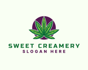 Hemp Cannabis Leaf logo design