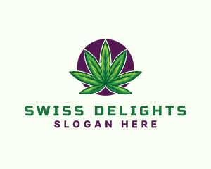 Hemp Cannabis Leaf logo design