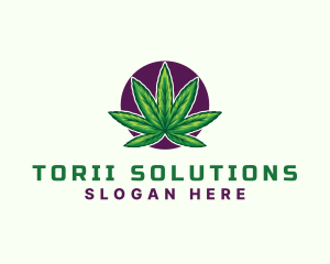 Hemp Cannabis Leaf logo design