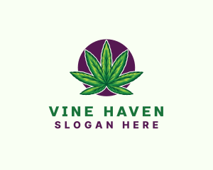 Hemp Cannabis Leaf logo design